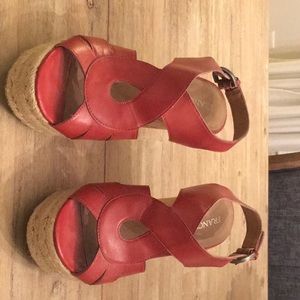 EUC Franco Sarto 4in. Wedge sandal